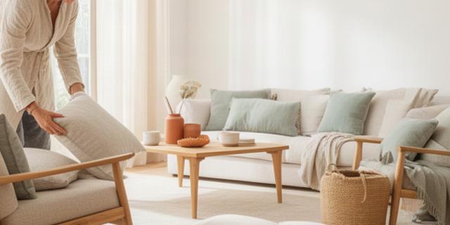 Floran Ghavam stylet een lichte vakantiewoning met linnen, hout en eenvoudige accessoires